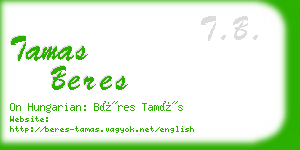 tamas beres business card